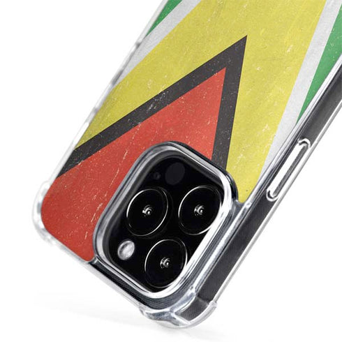 Guyana Flag Distressed iPhone 14 Pro Max MagSafe Case